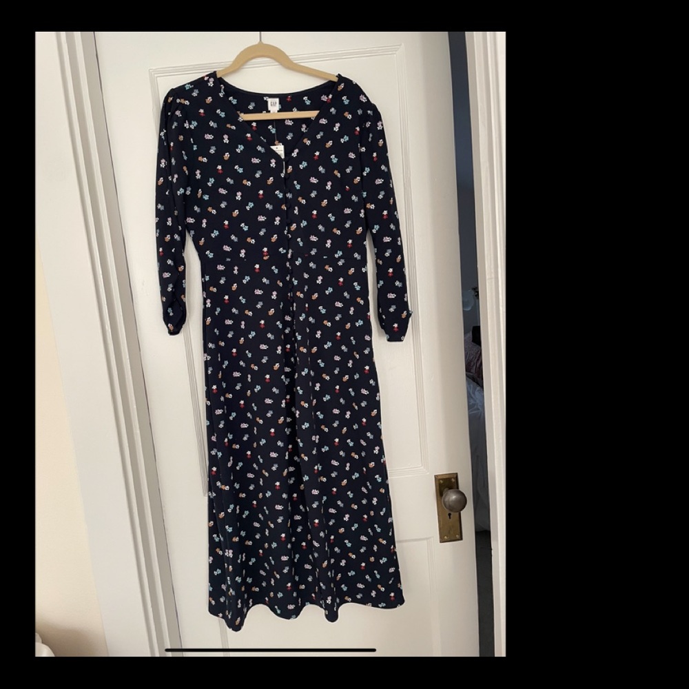 Gap Midi Floral Dress Size 10 NEW WITH TAGS